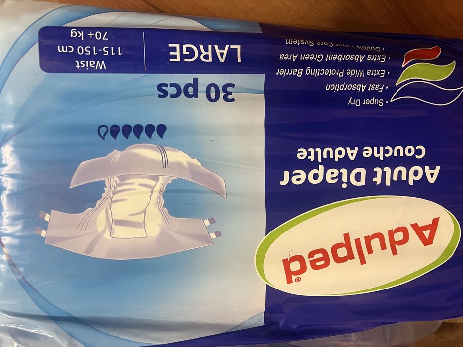 «Adulped» подгузники размер L для взрослых 4 упаковки