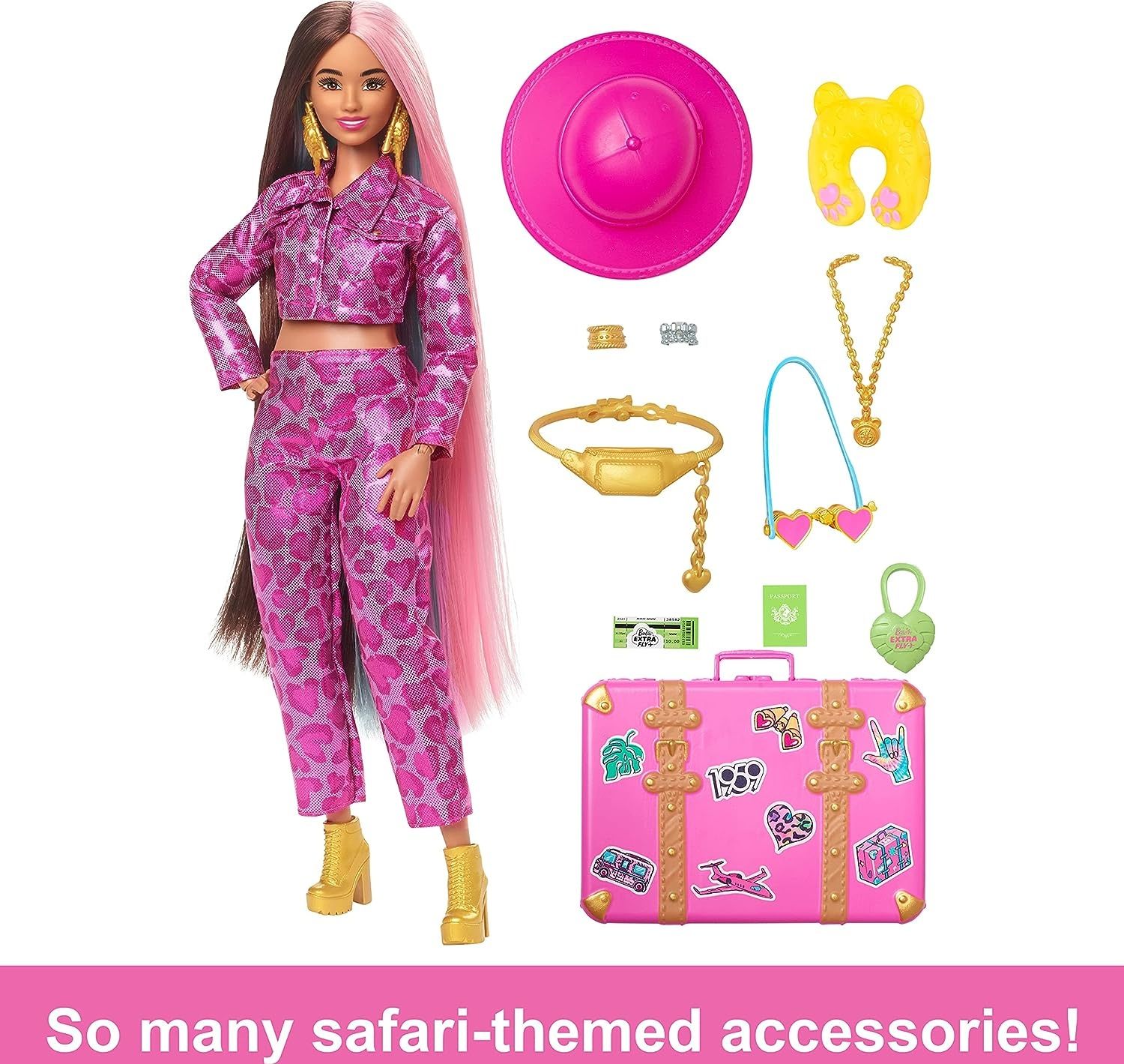 Лялька Барбі Barbie Extra панда чемодан мандрівниця единорог
