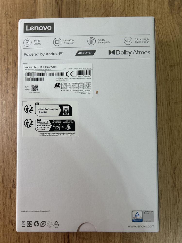 Lenovo Tab M9 + Clear Case 3G+32GGR Grey TB-310FU WiFi