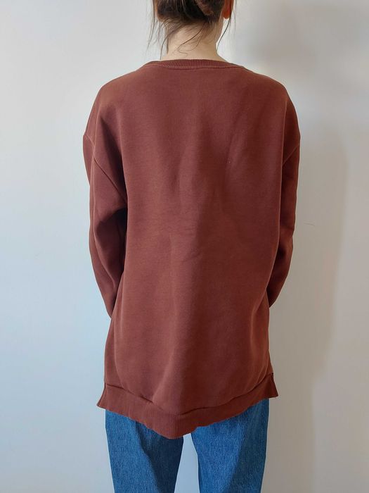 The Fancy damska bluza brązowa sweater z zamkiem z każdej strony M - L