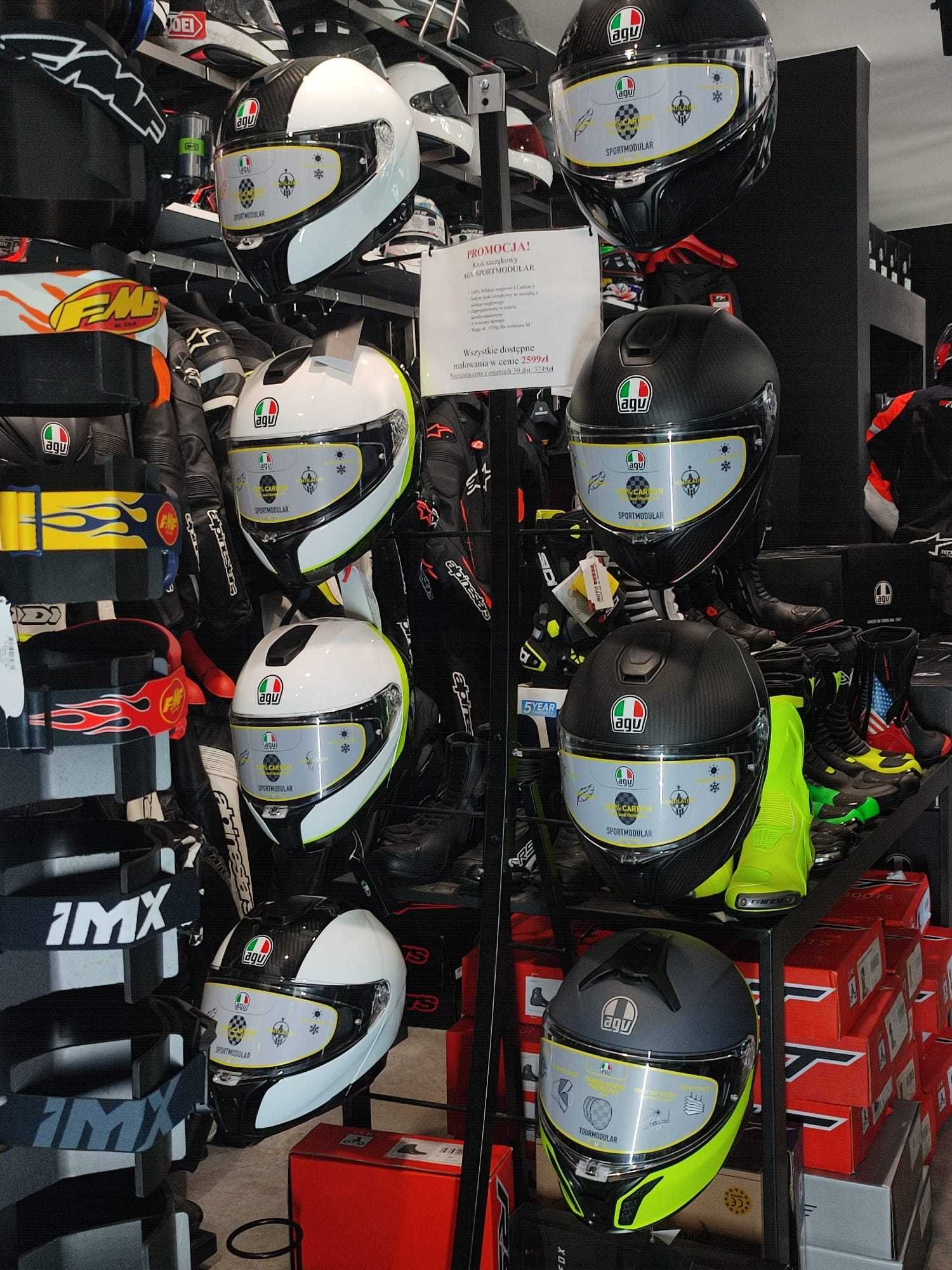 Kask AGV Sportmodular Glossy CARBON 'M 'XXL raty 0%/zwrot/fv
