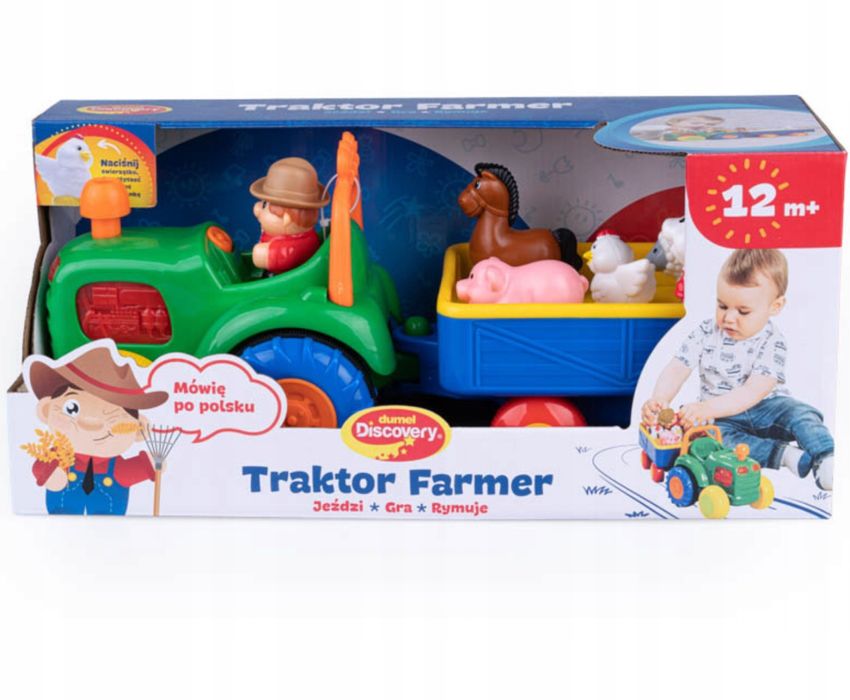 Nowy TRAKTOR FARMER ze zwierzętami Mówi PL Dumel 24752 - Sklep