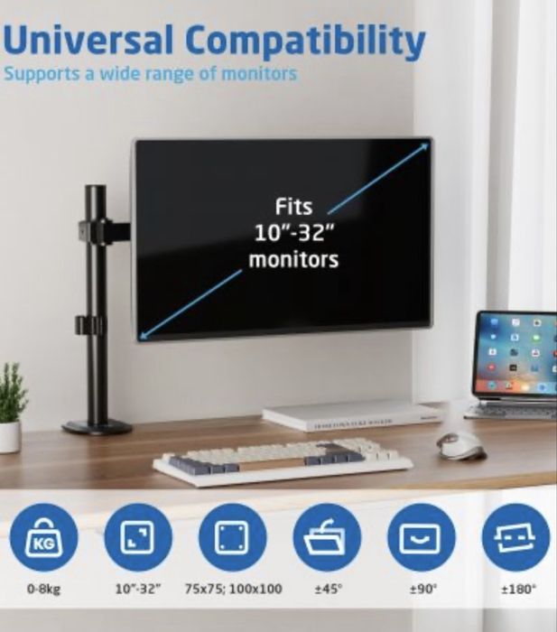 Suporte EWENT EW1519 para monitor com suporte para notebook