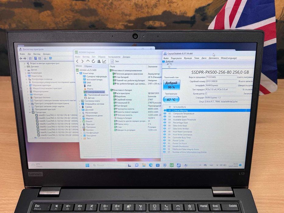 Lenovo ThinkPad L13  13.3" IPS HD i5-10210U 8/256Gb АКБ 95%
