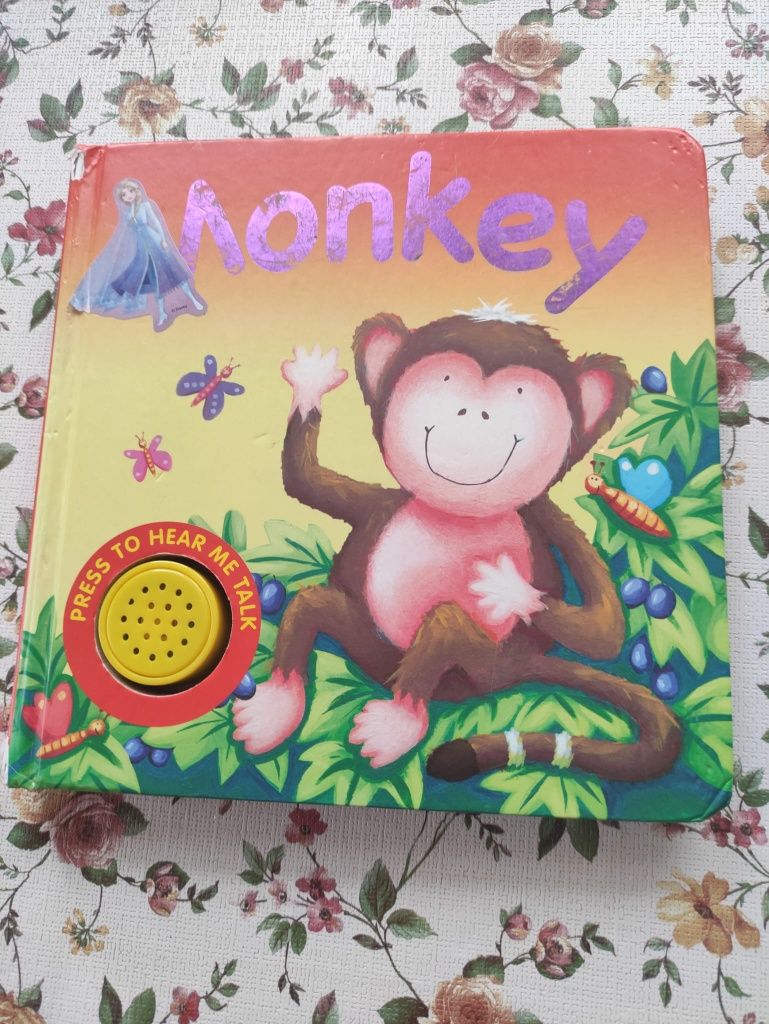 Książka dla dzieci z dźwiękiem Monkey po angielsku