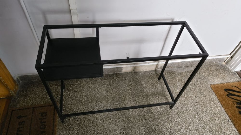 Ikea Visttjö Visttjo biurko stolik konsola bez blatu czarna stelaż