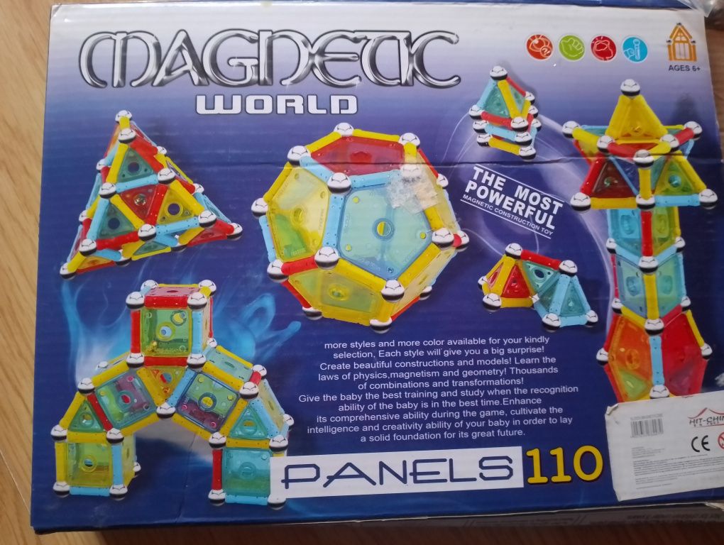 Klocki magnetyczne Magic World GeoMag  137 szt.