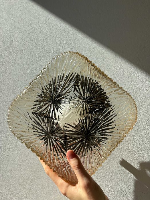 Plafon ze szkła fakturowanego, Westal, Szwecja, lata 70