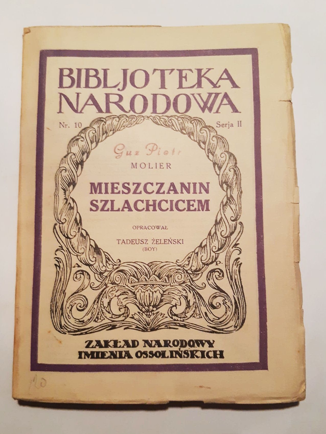 Mieszczanin szlachcicem Molier biblioteka narodowa