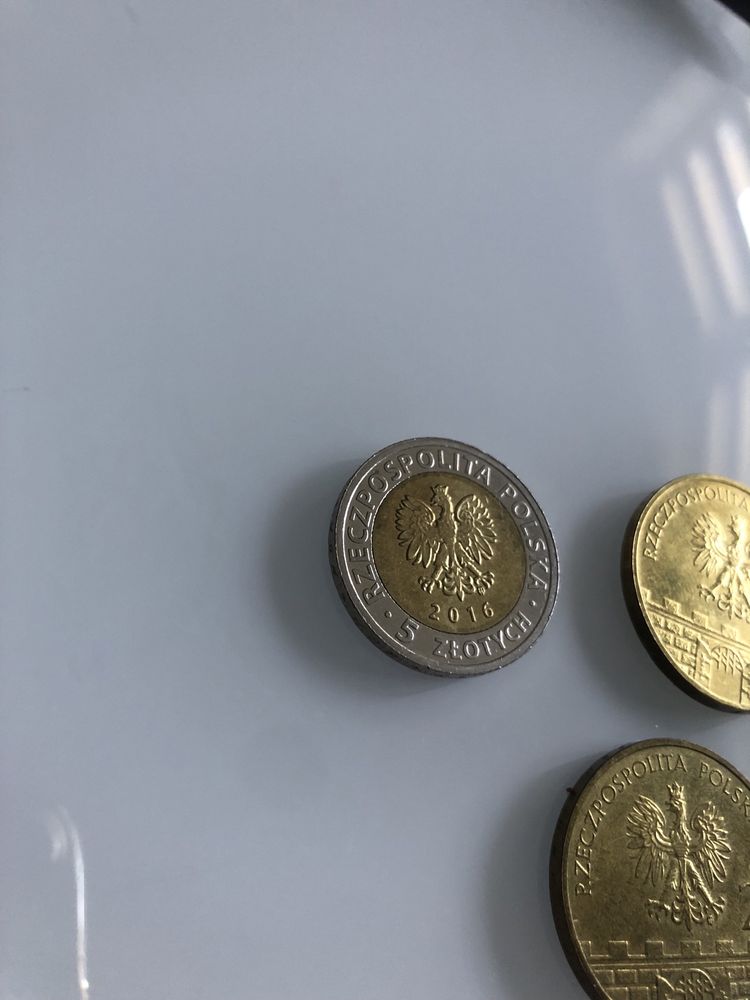Monety 3x 2 zł i 5 zł