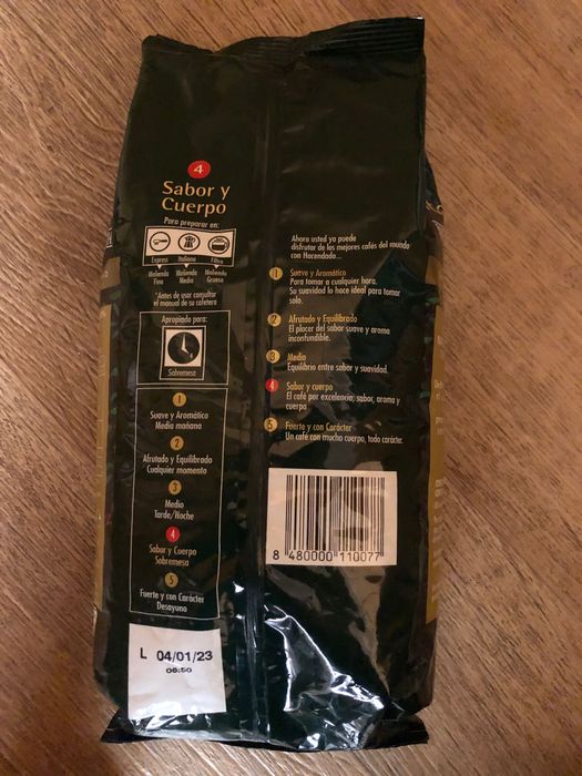 Кава, кофе в зернах 1 кг 100% арабика Испания