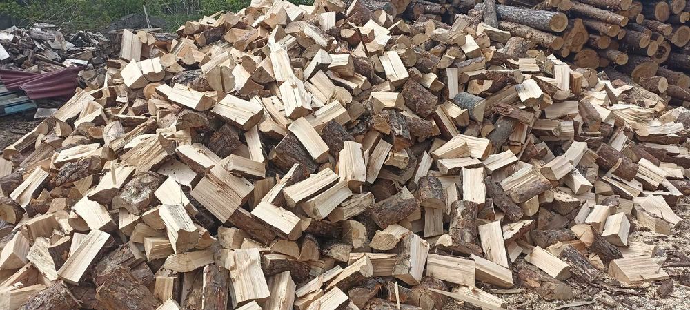 Suche drewno kominkowe opałowe rozpałkowe klon olcha dąb worek 60L