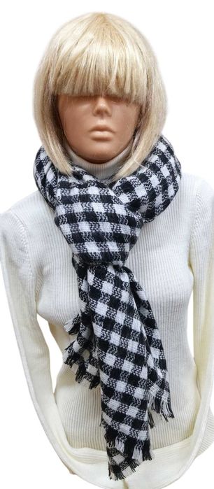 OVS miękki szalik damski zimowy w kratę rozm. uniwersalny