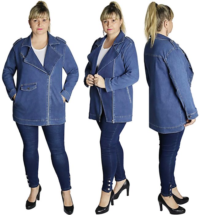 KURTKA DŻINSOWA kolor Ciemny Dżins roz.48/50