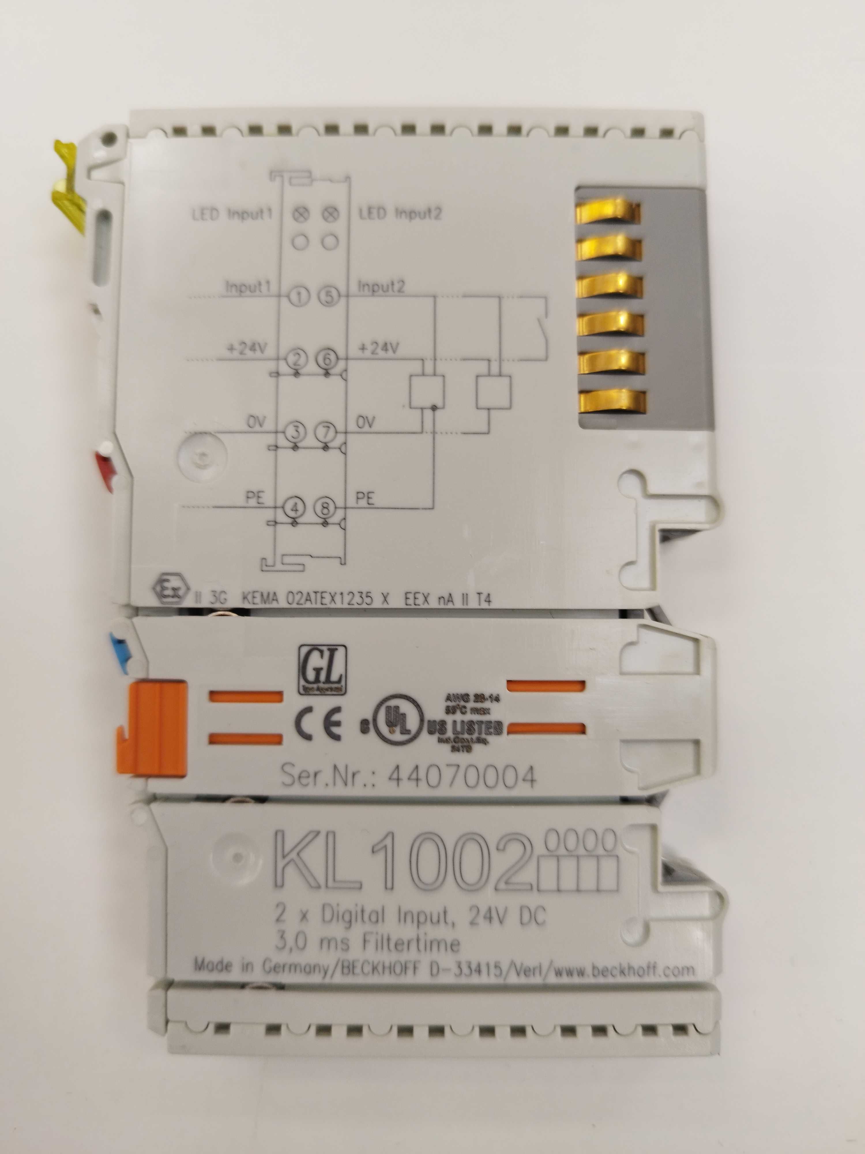 Beckhoff KL1002 moduł wejść - 2 x Di z filtrem 3ms