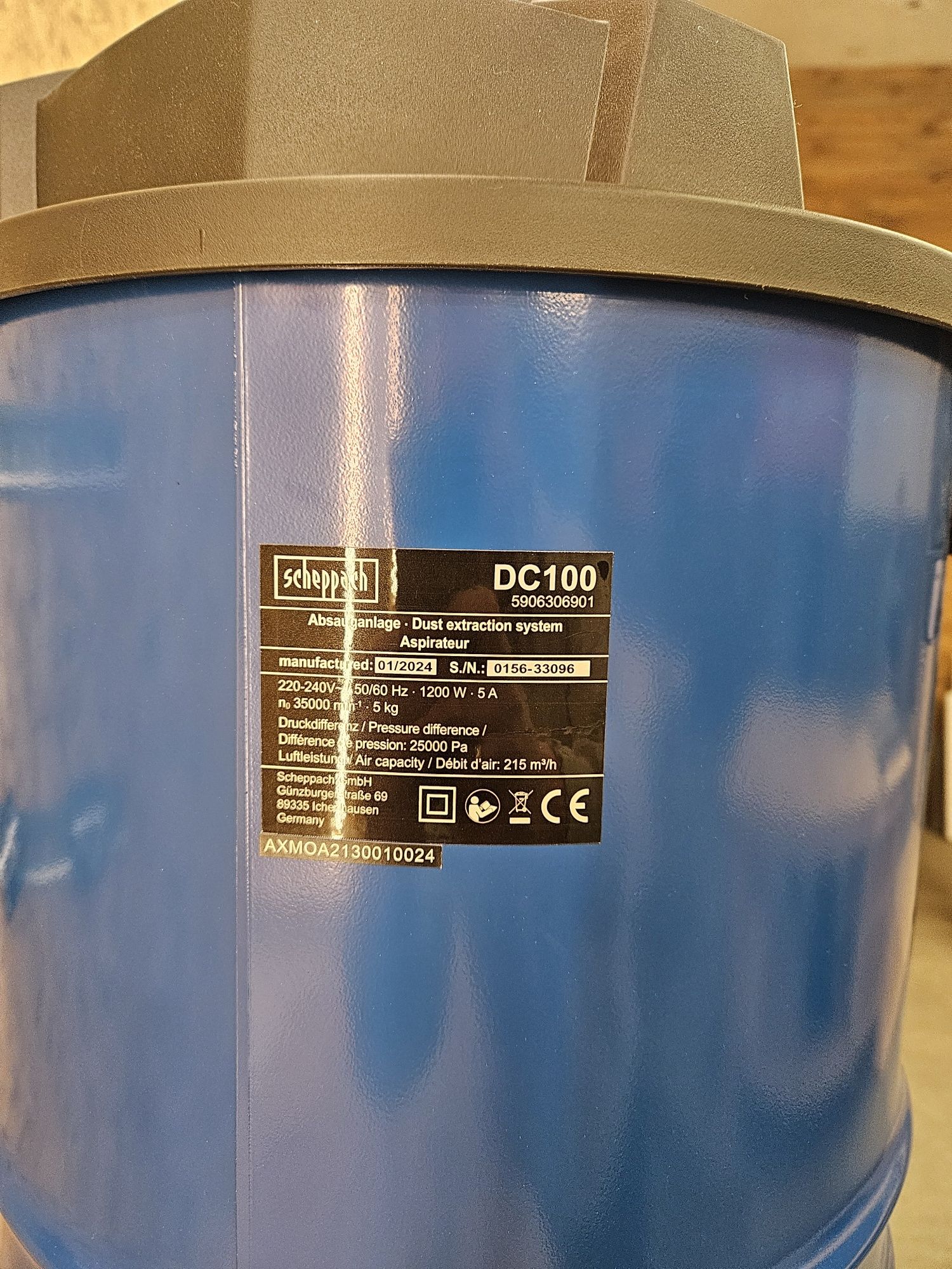 Odciąg wiórów odkurzacz Scheppach dc100