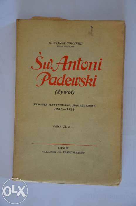 książka Św.Antoni Padewski z 22 kwietnia 1931r.antyk