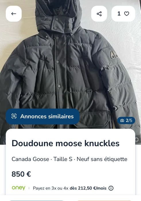 Куртка Doudoune moose knuckles