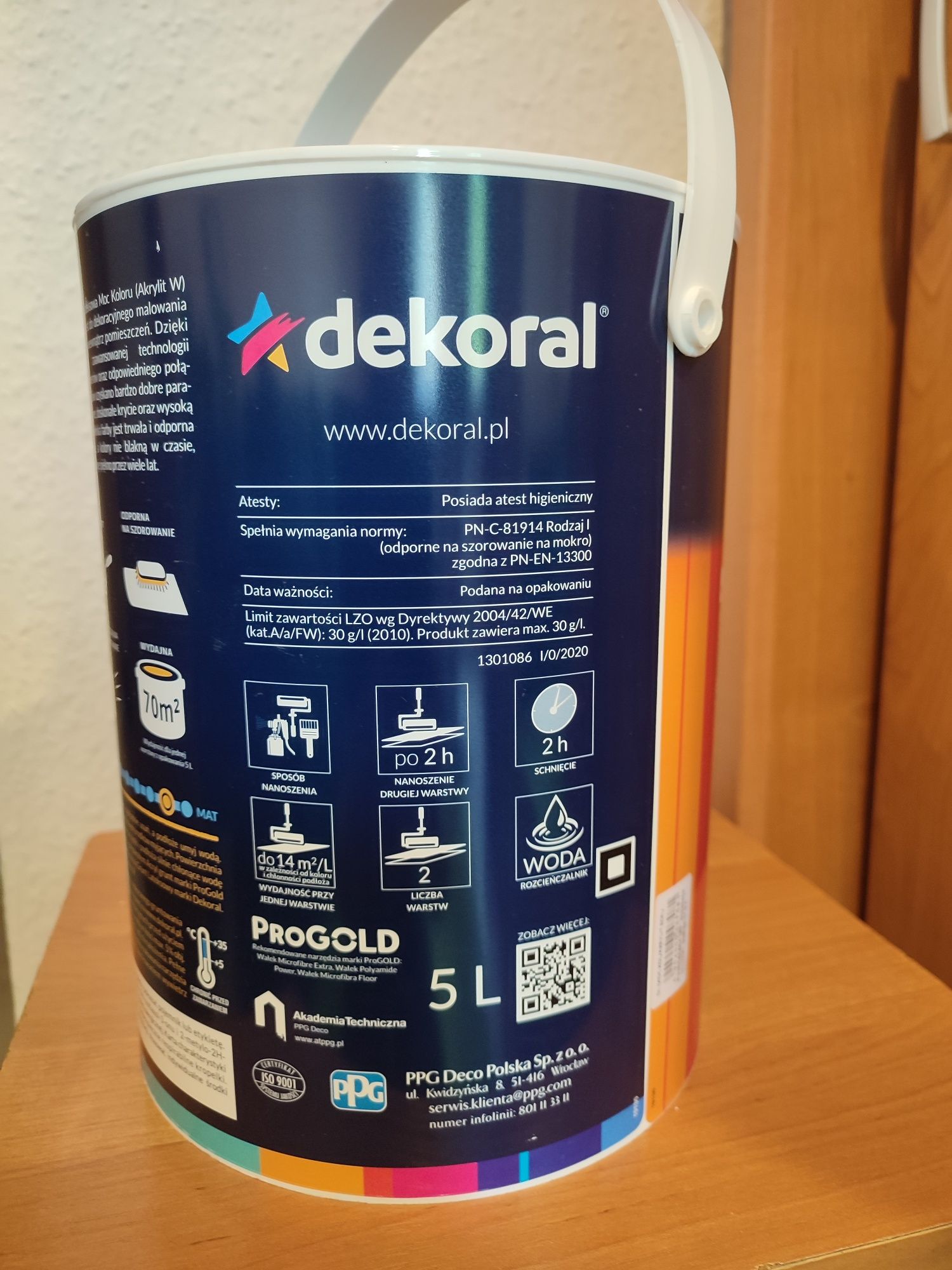 Taniej niż w sklepie,Farba Dekoral moc koloru ecru 5l.