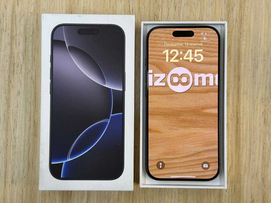 /13186/ iPhone 16 Pro 128GB eSIM Black Titanium Обмін Гарантія