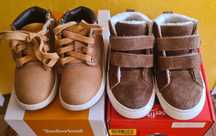 Buciki na jesień i zimę: Timberland r. 22 i Obaibi 23, cena za komplet