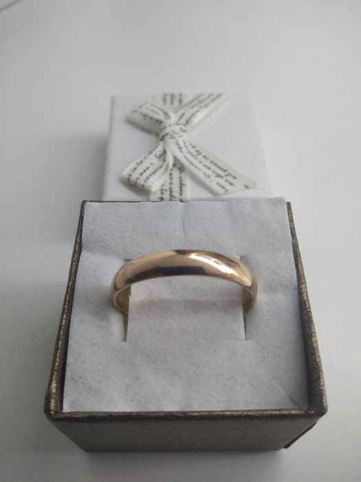 Złota męska obrączka półokrągła złoto 583 rozmiar 28  919