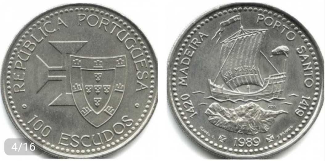 Moedas portuguesas de coleção 50$/100$00 escudos
