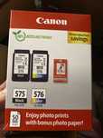 Cartridge tusze do drukarki canon 575 576 kolorowy i czarny