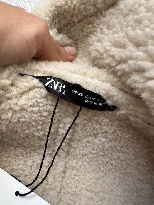 Дублянка дубльонка дублёнка zara xs s 8 зара зі стійкою стойкой