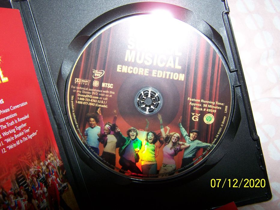 High School Musical Encore Edition DVD original movie