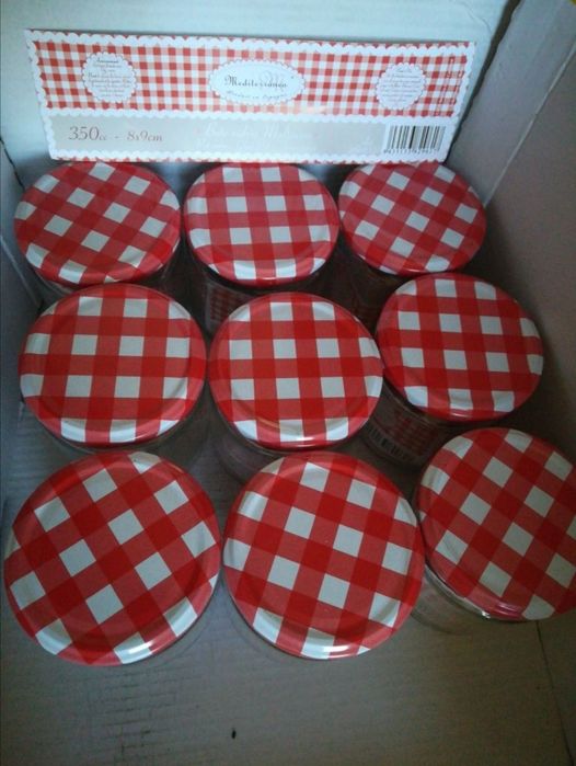 Frascos de vidro NOVOS tampa em metal