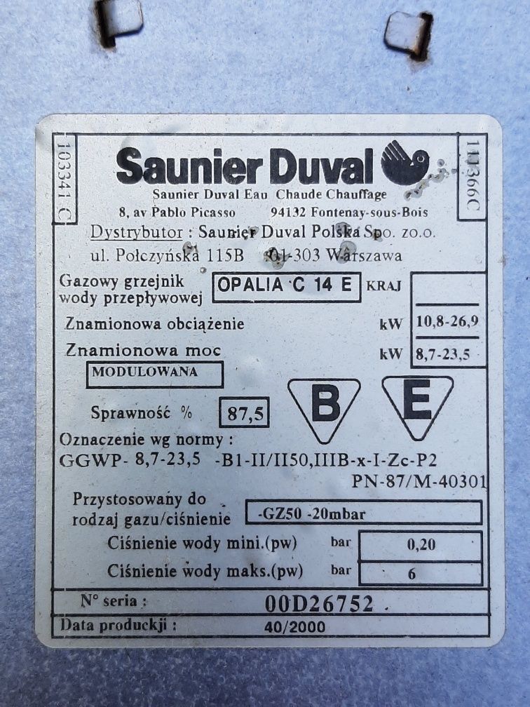 Saunier duval Opalia 2000r