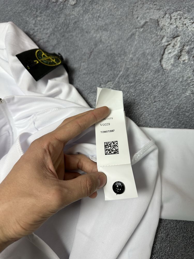 Біле Зіп худі Stone Island | Аунтефік ОЛХ ДОСТАВКОЮ!