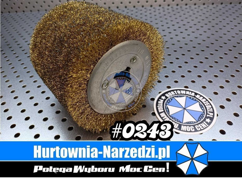 Ściernica walcowa z drutu mosiądzowanego 120×100×0,3×19mm szczotka
