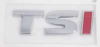 Nowy przyklejany emblemat znaczek TSI metal 2 rozmiary logo klejane