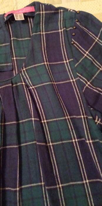 Blusa comprida de sra. em flanela da La Redoute