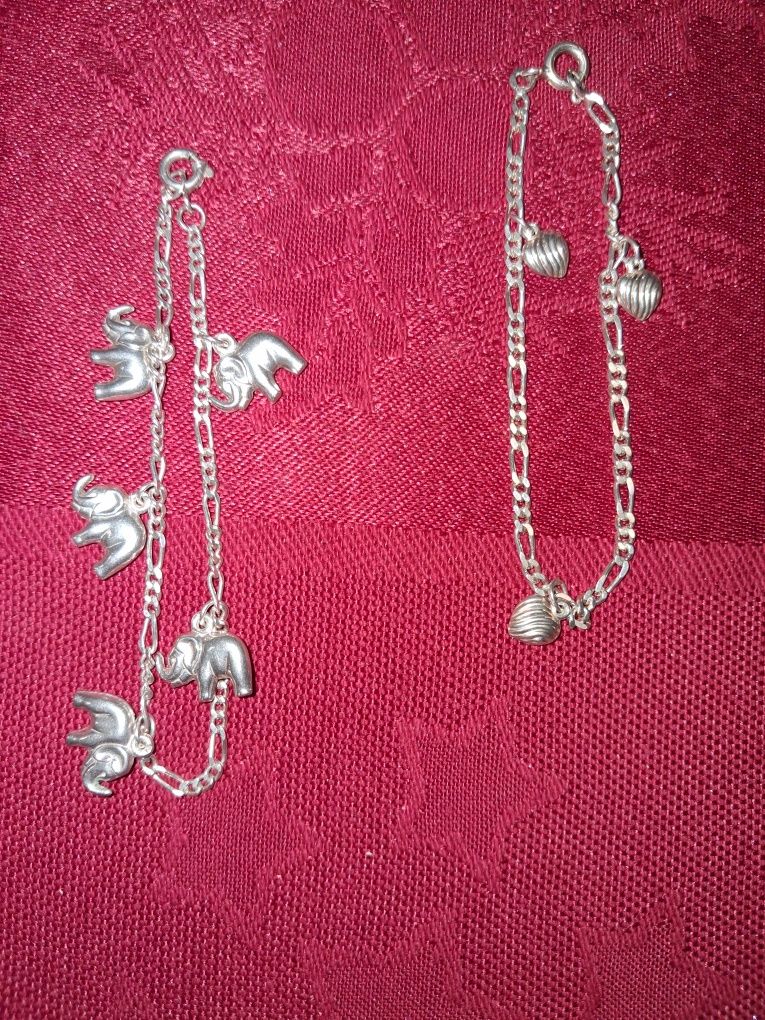Pulseiras de prata contrastada