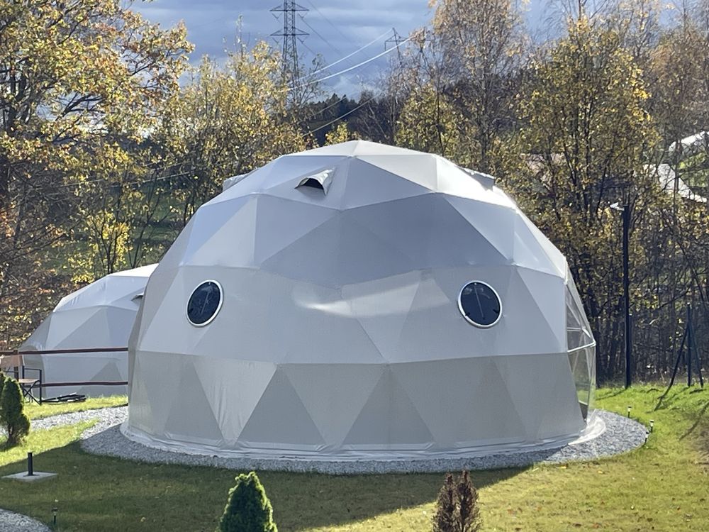 Namiot sferyczny, 7m, wersja ZIMOWA, kopułowy, wersja Kanady Glamping