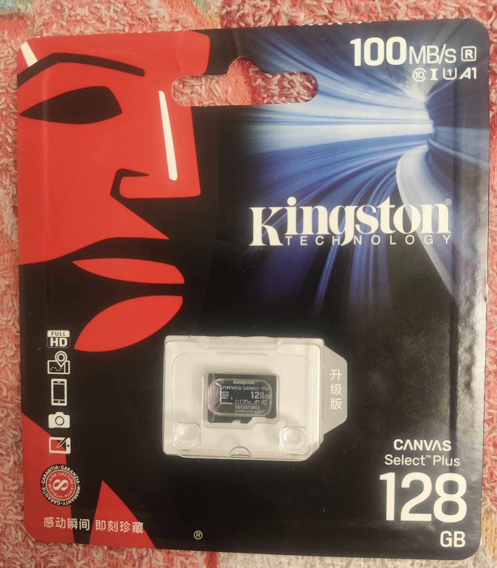 Карта памяти Kingston 128GB original microSDXC Canvas Select Plus