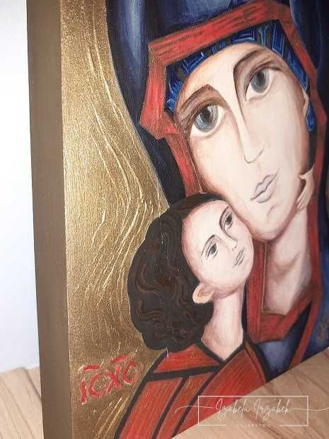 Obraz ikona Matka Boska Miłująca 15x20 cm