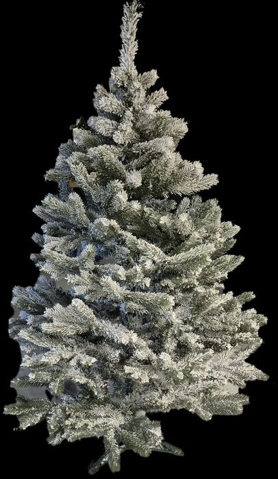 Sztuczna zaśnieżona choinka wys.155 cm,szer.na dole 100 cm