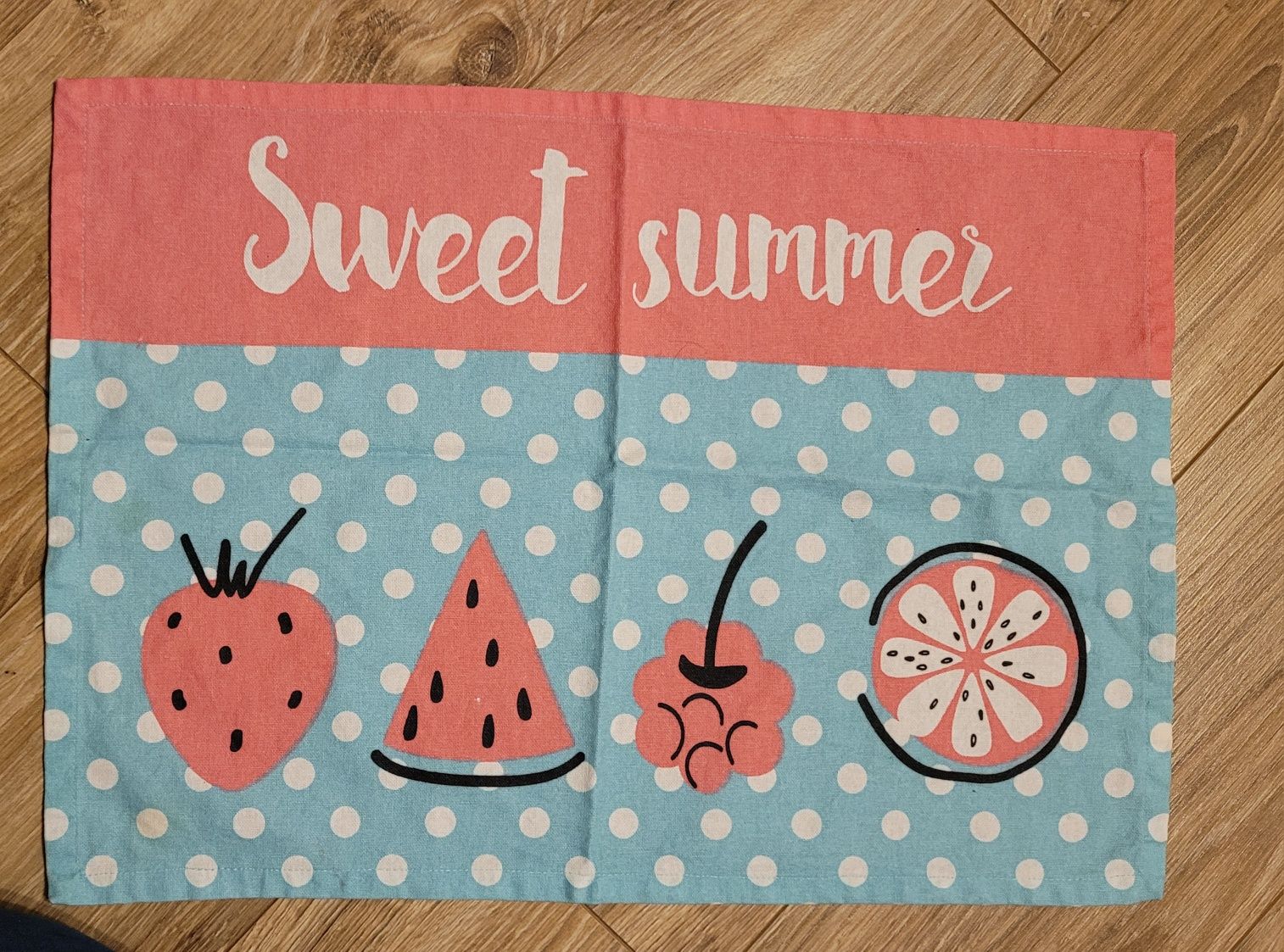 Sweet summer - 4 x podkładki bawełniane na stół - słodkie!