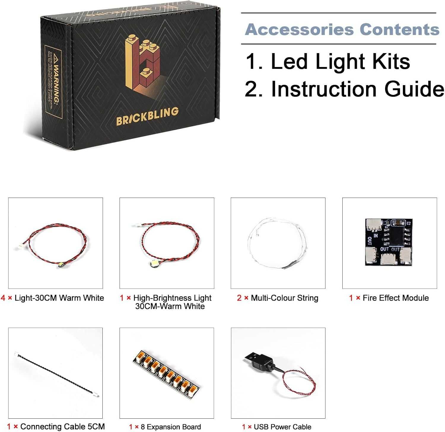 Zestaw oświetlenia LED do klocków LEGO 40743 Świąteczna dekoracja