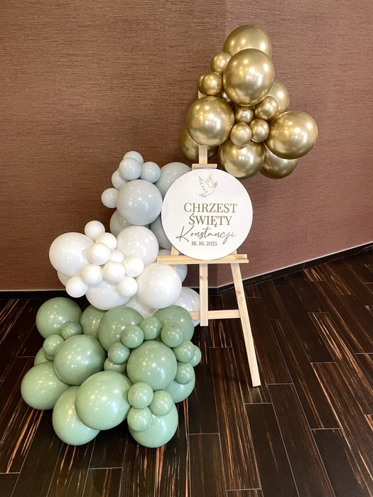 Ścianka balonowa dekoracyjna dekoracje Mielec chrzest roczek