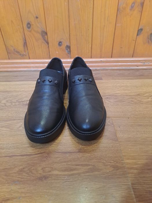 АКЦІЯ. Рр 40 MIDA фірмові шкіряні туфлі лофери на платформі