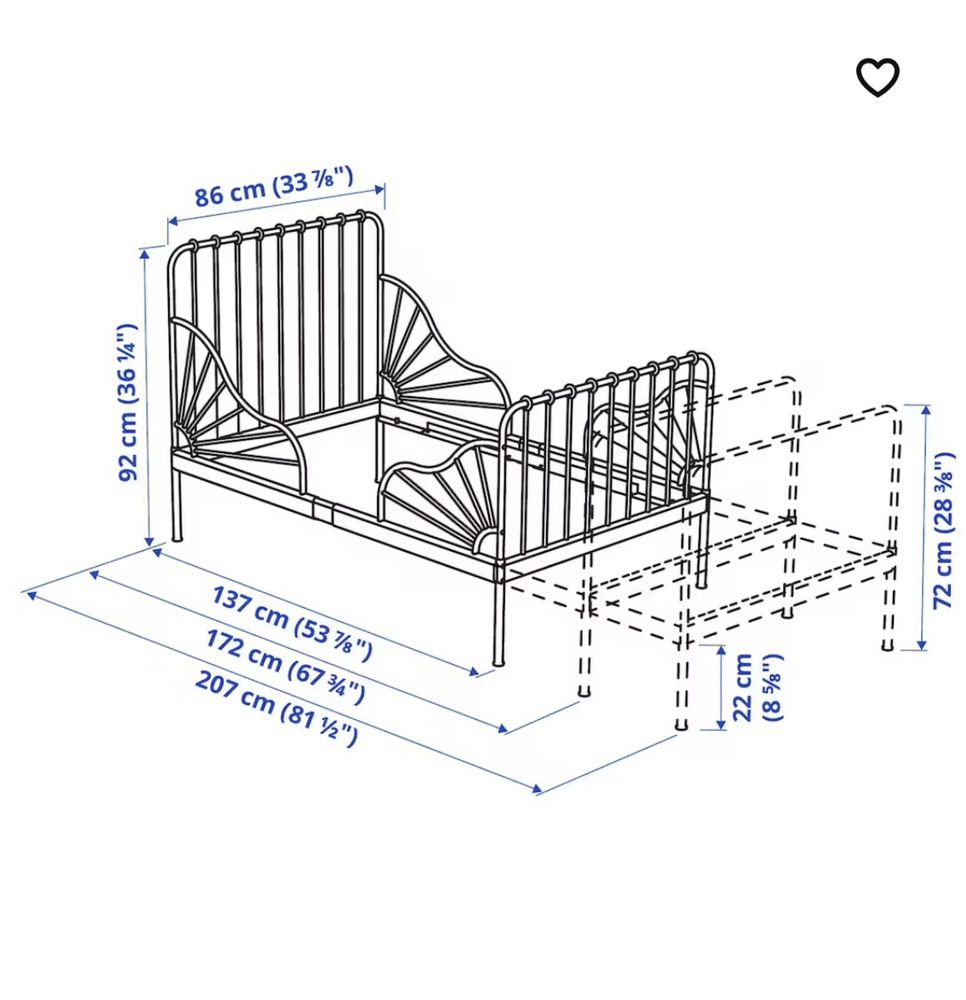 Łóżko rosnace z dzieckiem IKEA