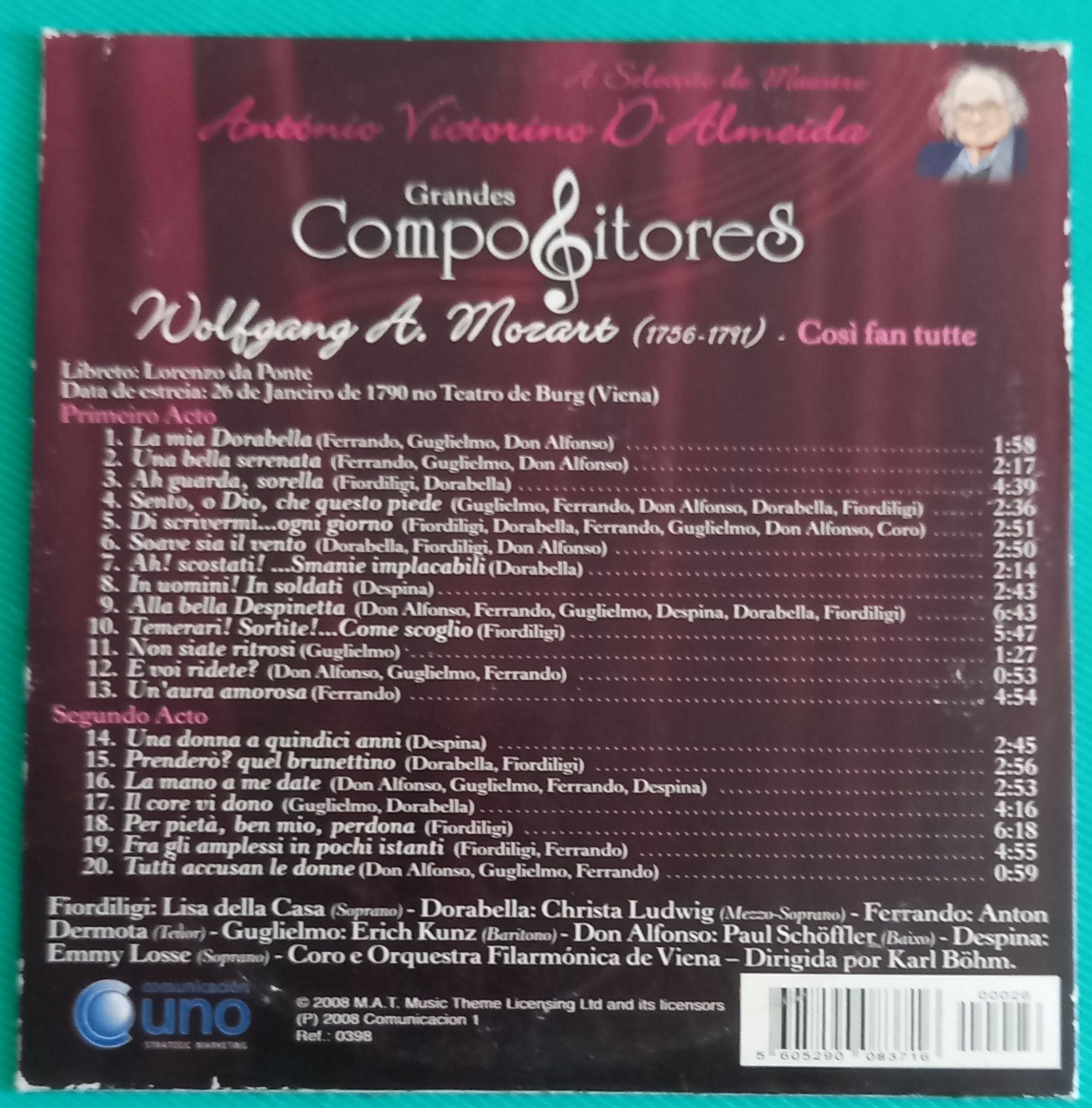 Vendo Cd Mozart " Cosi Fan Tutte"