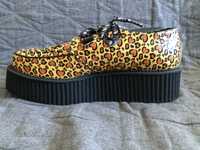 T.U.K. Patent Leopard Vegan Viva High Sole Creeper, NOWE rozm. EUR 42