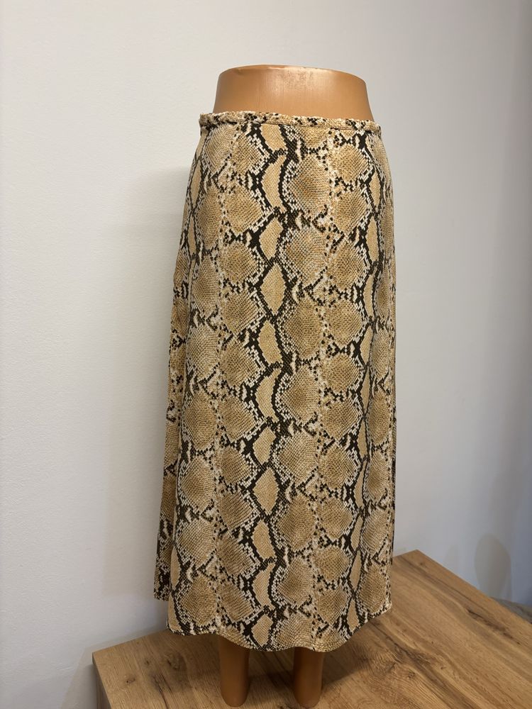 Spódnica midi w panterkę z viscozy H&M 38|40