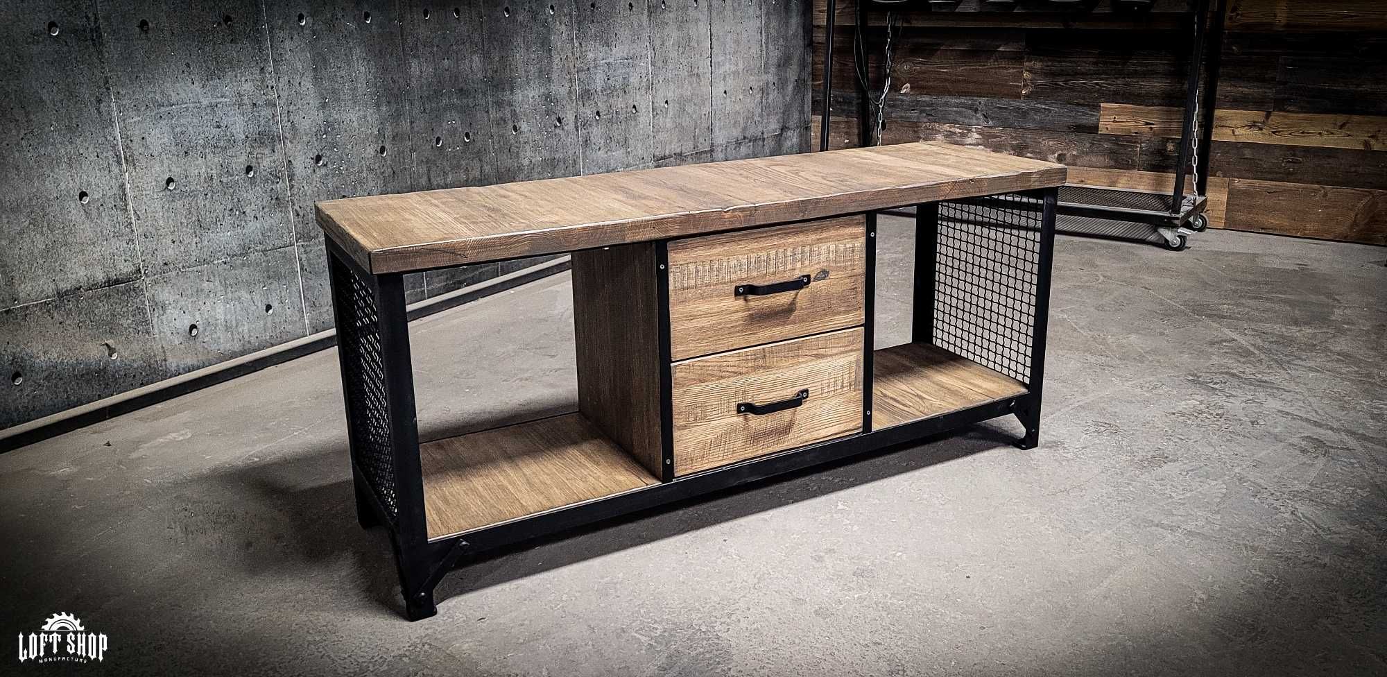 Loftowa Szafka RTV komoda FACTORY loft industrial